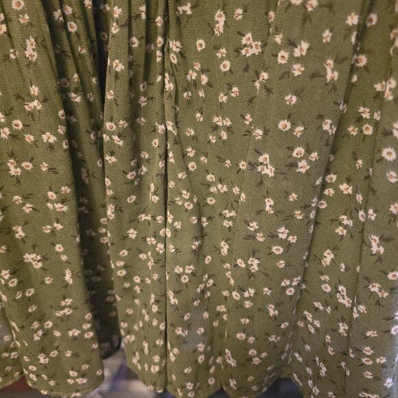 Exlura Micro Floral Tiered Mini Dress size large - Picture 3 of 7